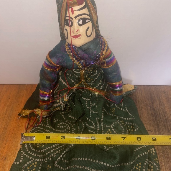 Vintage Handmade Indian Kathputli Puppet Doll - Picture 5 of 6